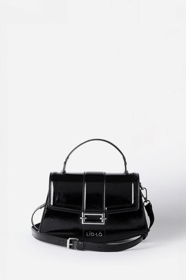 CARTERA CHAROL, EFECTO CUERO FANTASIA, NEGRO