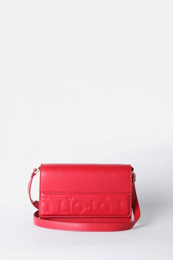 CARTERA LOGO LIOLA, EFECTO CUERO, ROJO