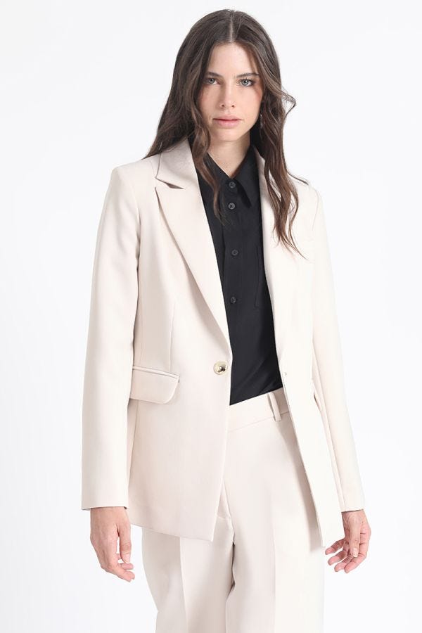 BLAZER ENTALLADO CLASICO, CRUDO
