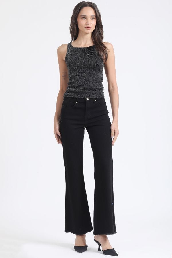 PANTALON FLARE NEGRO