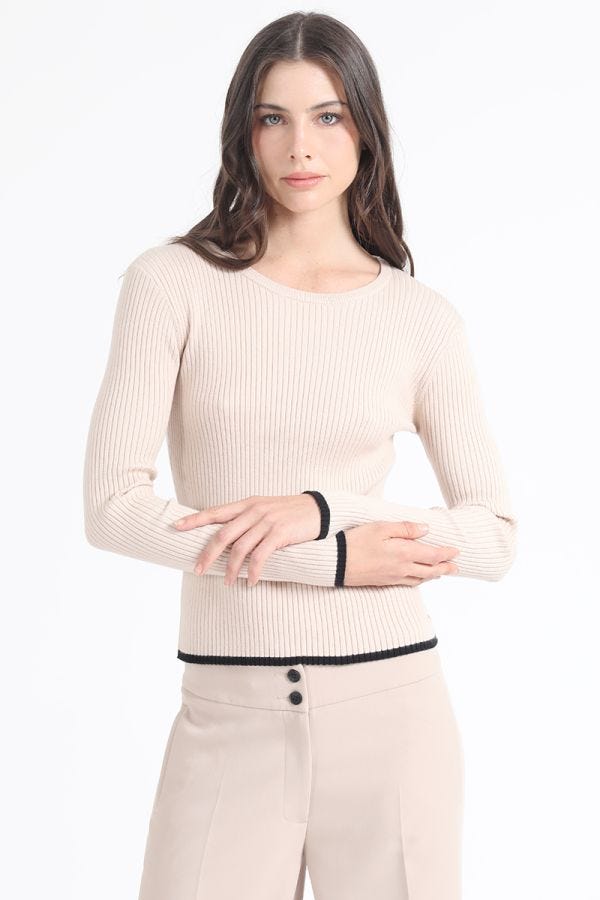 TEJIDO PUNTO BASICO, BEIGE