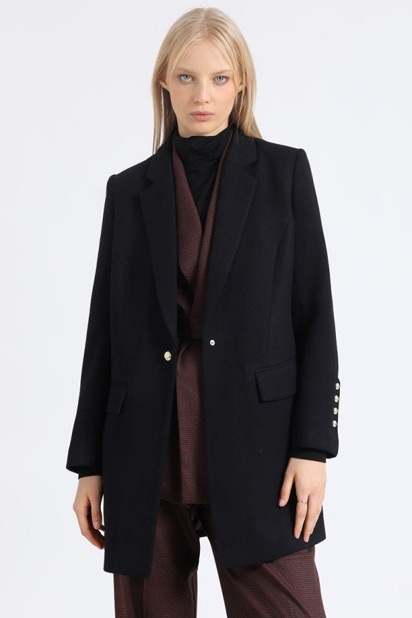 CHAQUETON MANGA FANTASIA, MUFLON NEGRO