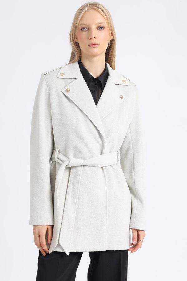 CHAQUETON MOTOQUERO, MUFLON MELANGE, BEIGE