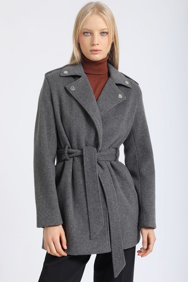 CHAQUETON MOTOQUERO, MUFLON MELANGE, GRIS