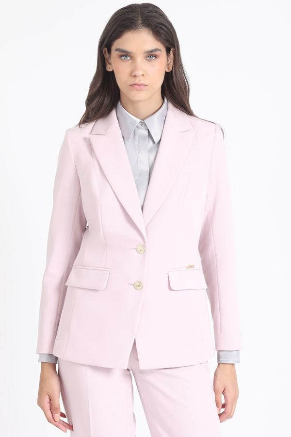BLAZER BASICO ENTALLADO, ROSA