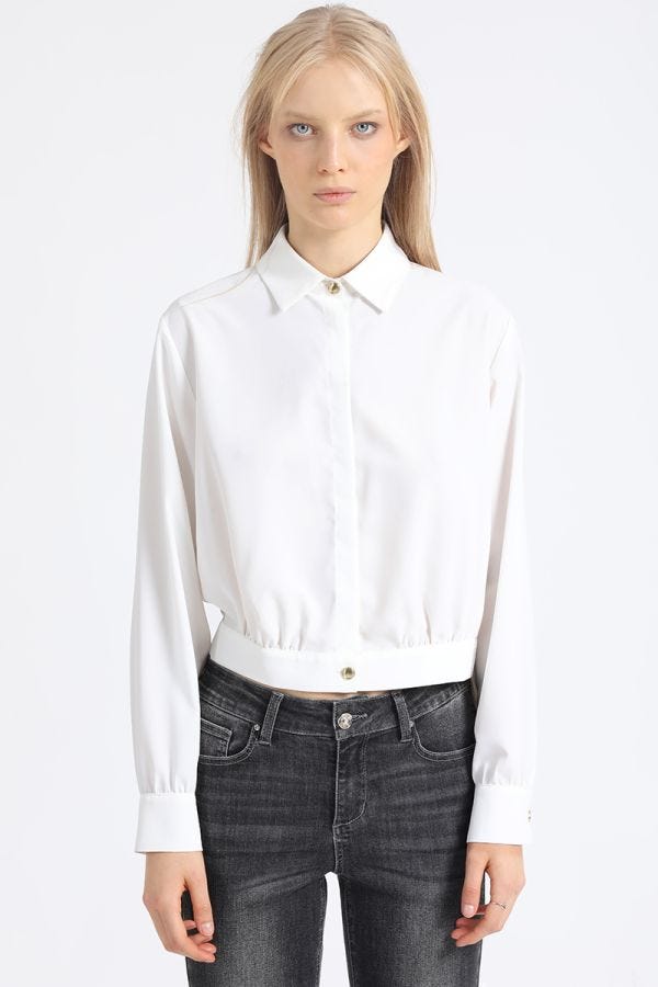 BLUSA CROP, CRUDO