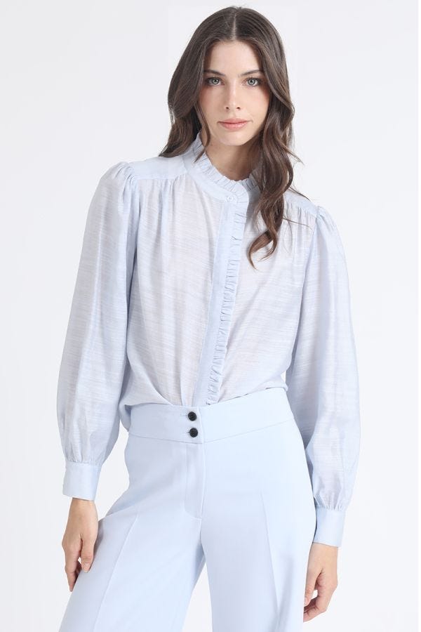 BLUSA VUELOS FANTASIA, CELESTE